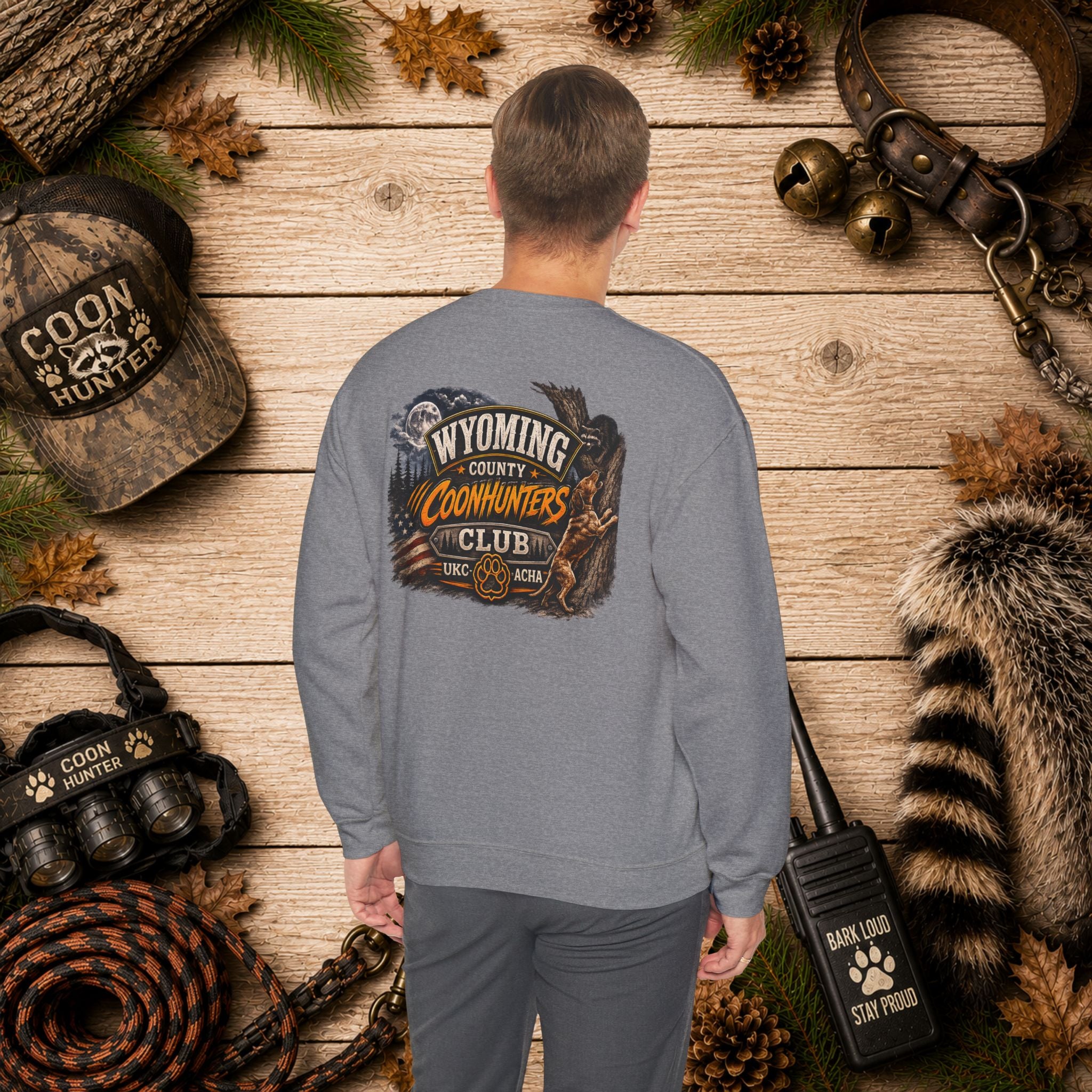 Wyoming Coonhunters Club Crewneck Sweatshirt
