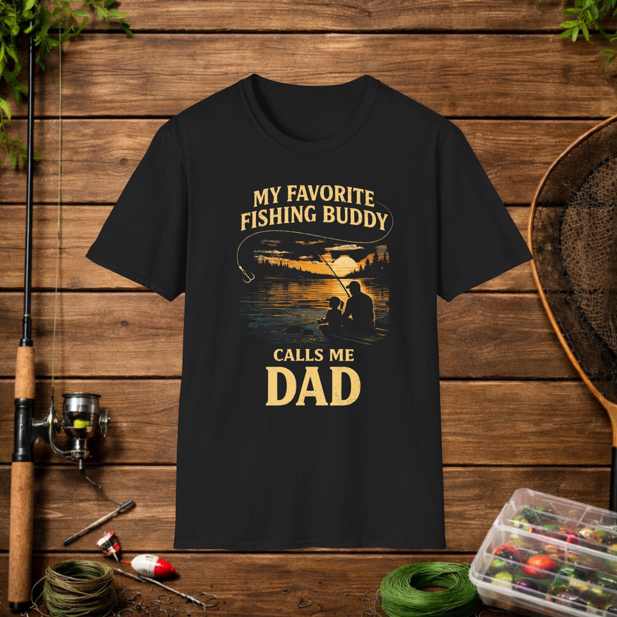 Fishing Buddy Dad T-Shirt – “My Favorite Fishing Buddy Calls Me Dad” Fathers Day Tee
