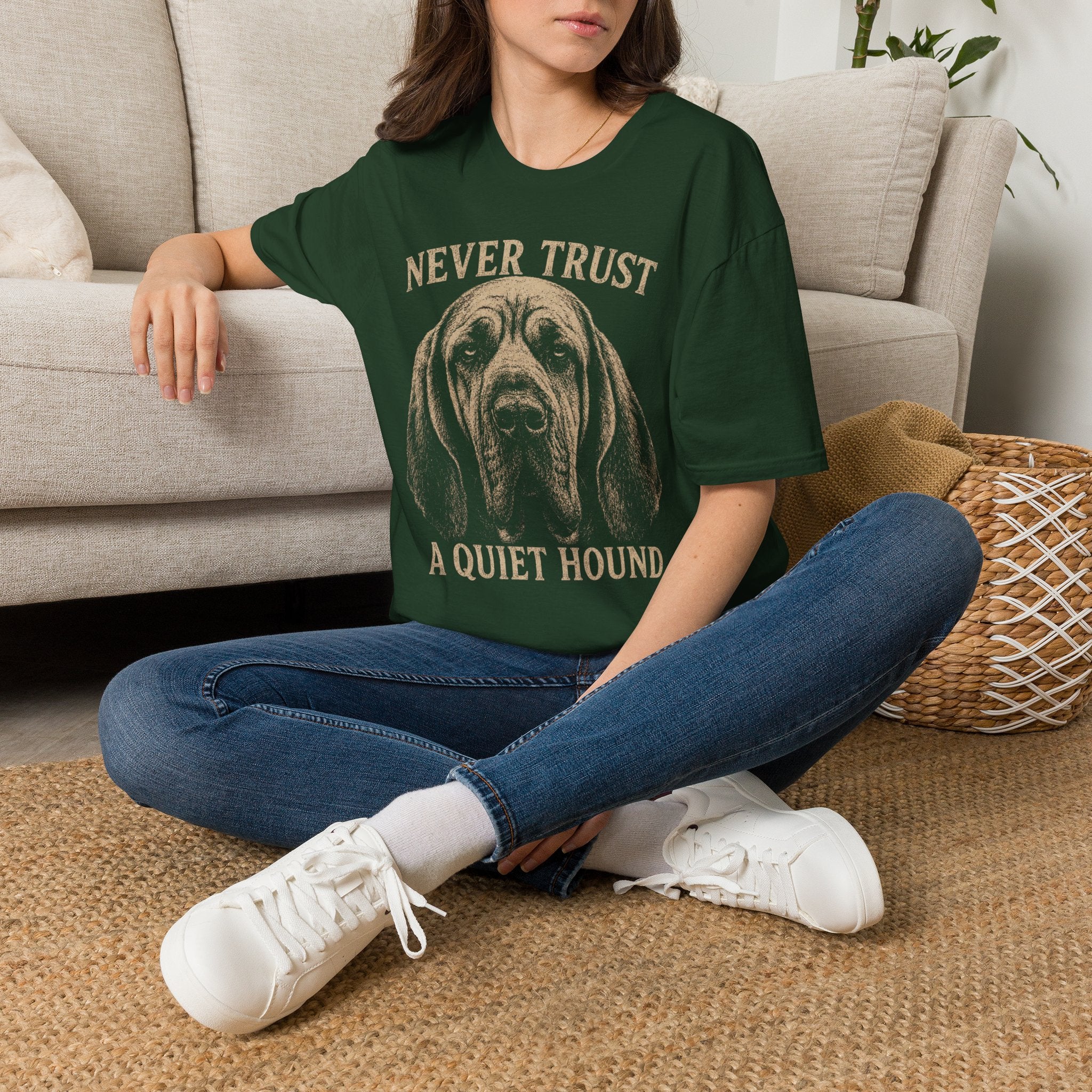 Never Trust a Quiet Hound Coon Hunting T-Shirt | Funny Houndsman Tee | Wild Wonderful Wear