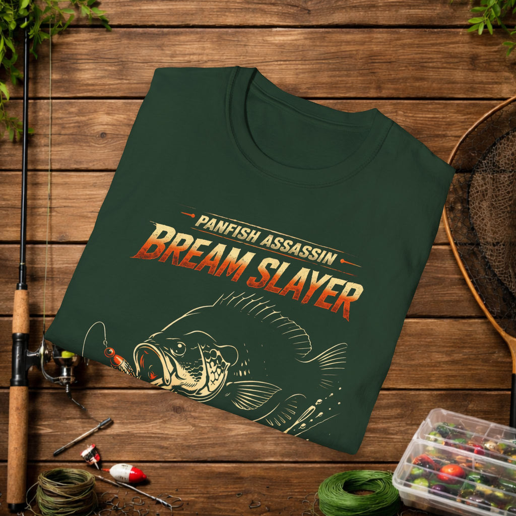 Bream Slayer Shirt – Panfish Assassin Fishing Tee – Crappie & Bluegill Angler Shirt – Limits Or GTFO Funny Fishing Shirt