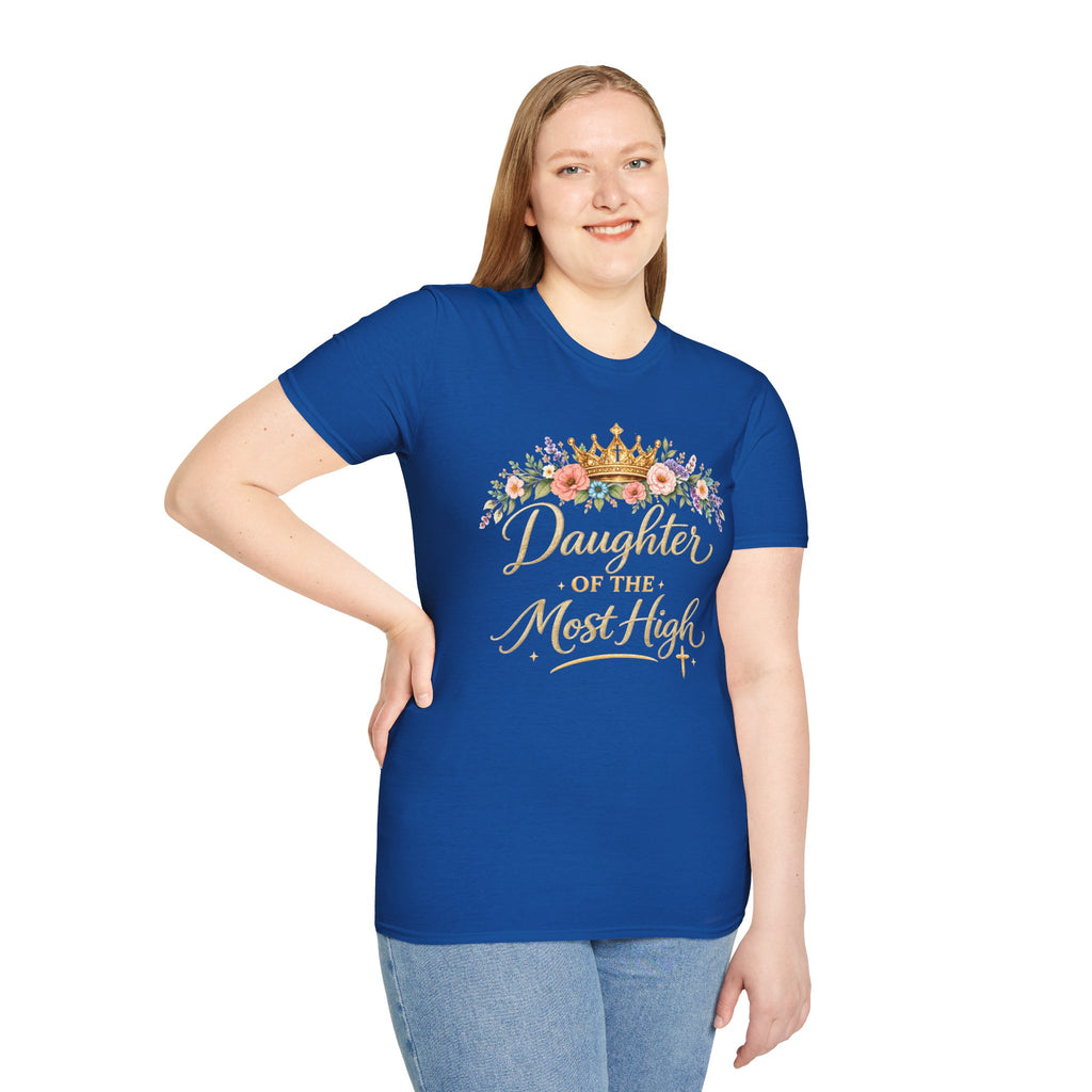 Daughter of the Most High T-Shirt | Floral Crown Christian Faith Tee