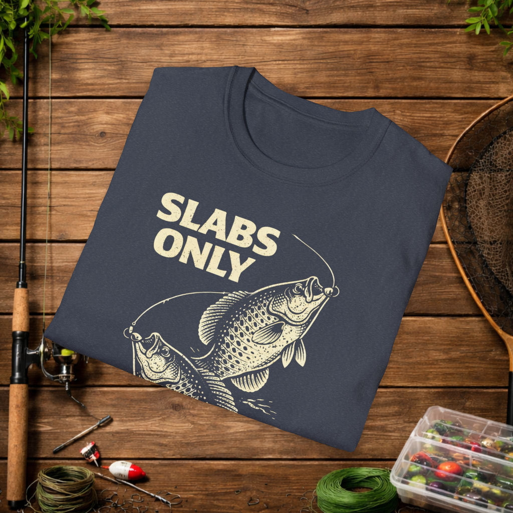 Slabs Only Crappie Fishing Shirt – Crappie Life Tee – No Dinks Funny Fishing Shirt – Crappie Angler Gift