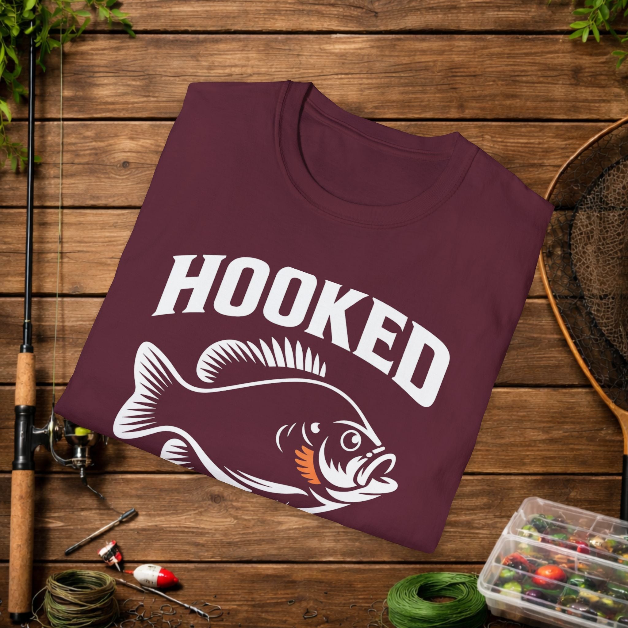 Hooked On Gills Bluegill Fishing T-Shirt – Panfish Angler Graphic Tee