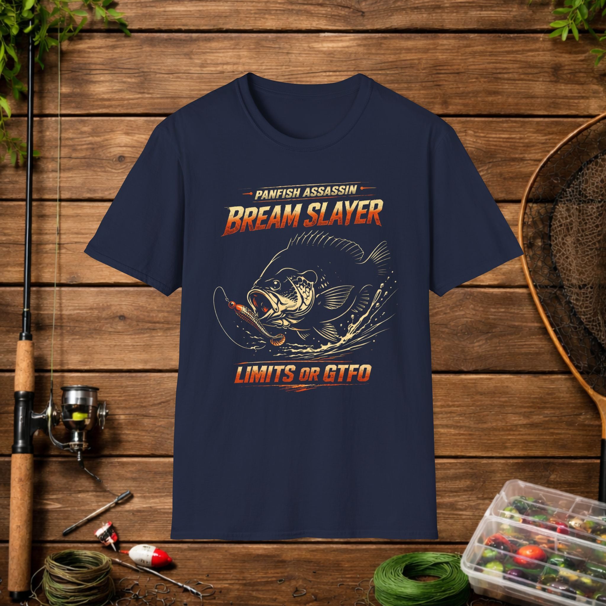 Bream Slayer Shirt – Panfish Assassin Fishing Tee – Crappie & Bluegill Angler Shirt – Limits Or GTFO Funny Fishing Shirt