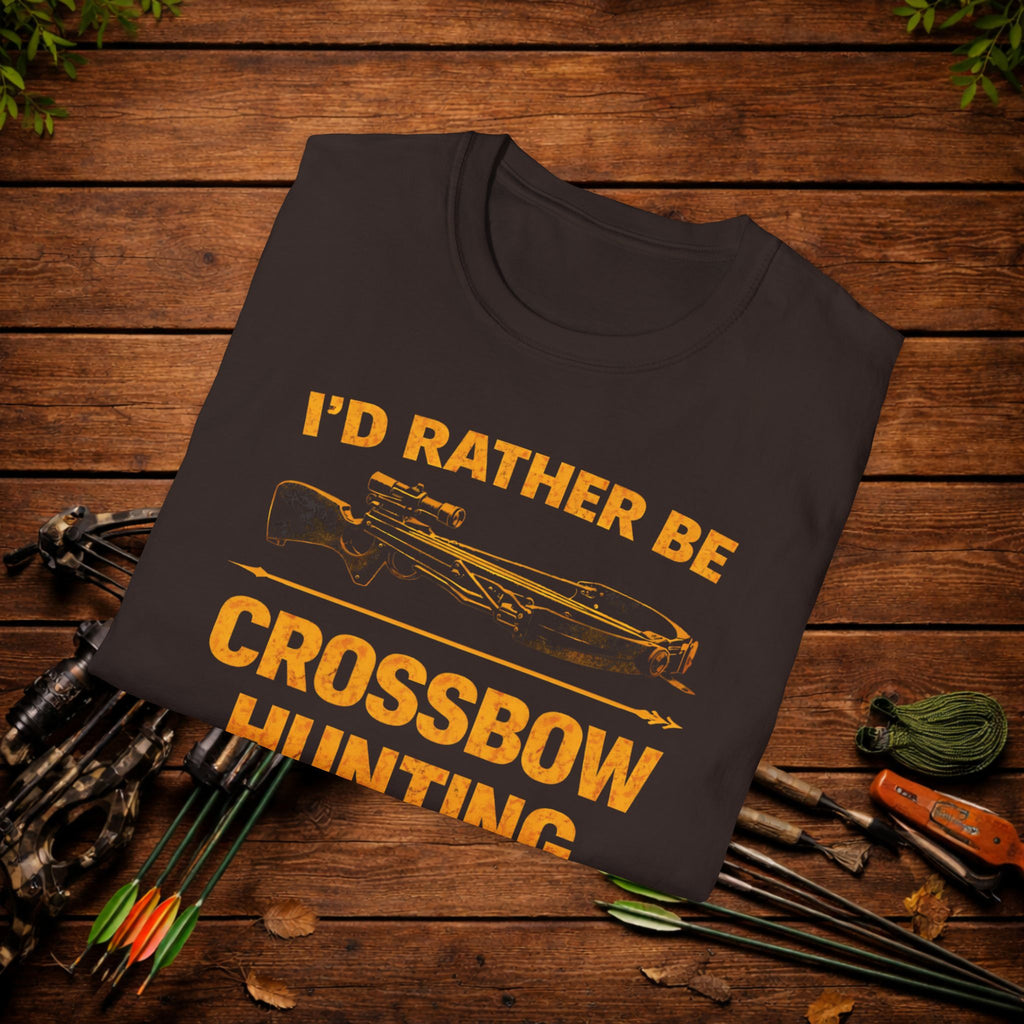 I’d Rather Be Crossbow Hunting Shirt – Deer Hunter Tee – Bowhunter Apparel – Archery Season Shirt – Hunter Gift