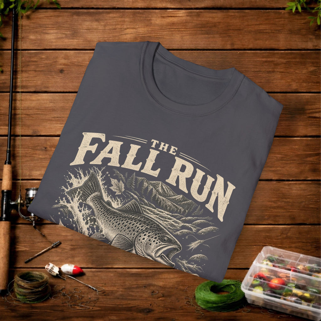 The Fall Run Fishing T-Shirt — Vintage Trout Design