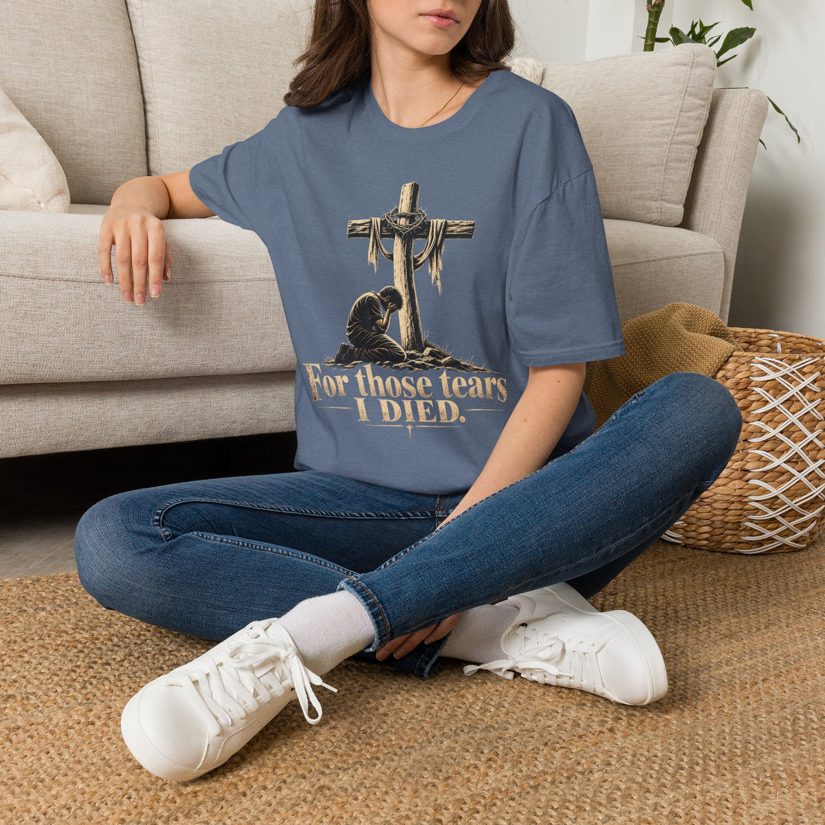 For Those Tears I Died Christian Cross T-Shirt