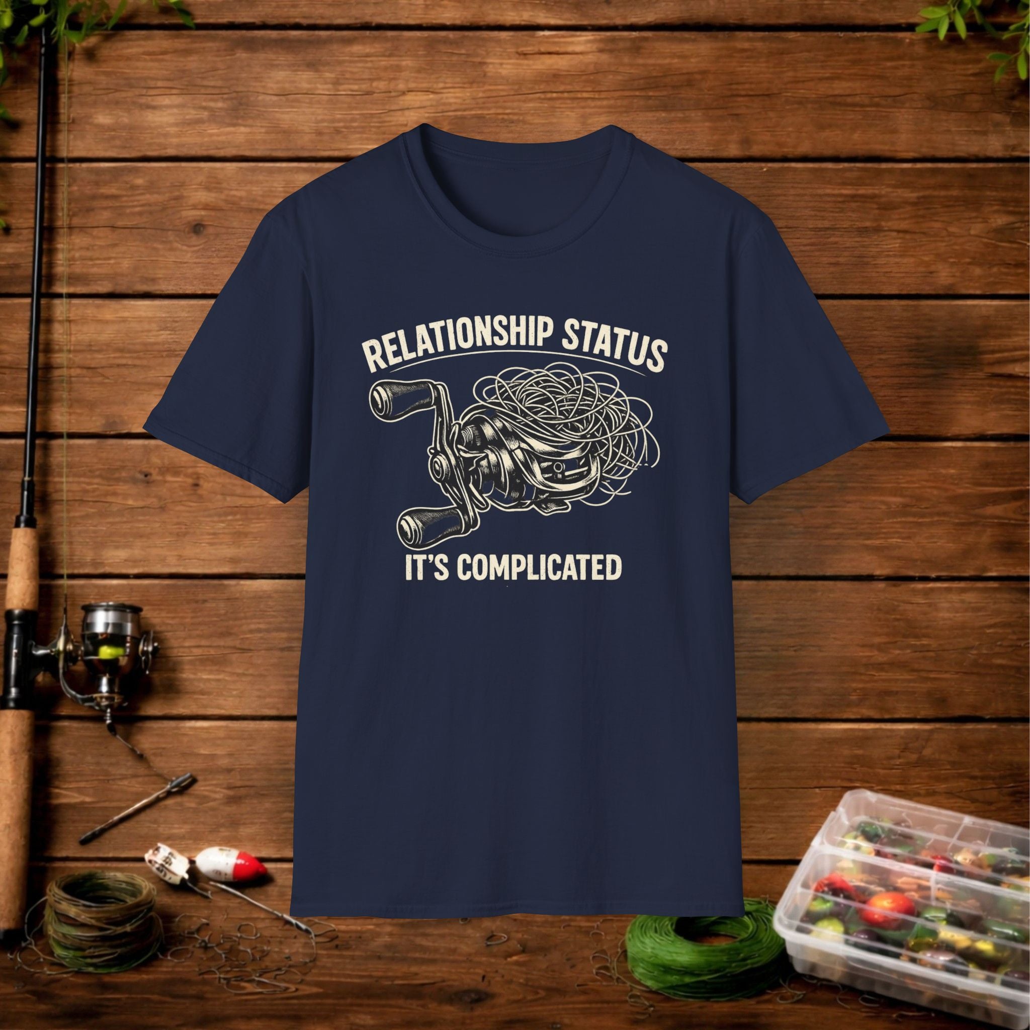 Relationship Status T-Shirt — 'It's Complicated' Funny Fishing Tee