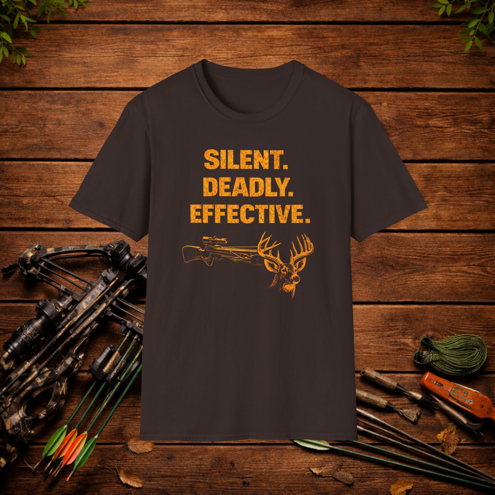 Silent Deadly Effective Crossbow Hunting Shirt – Deer Hunter Tee – Bowhunter Apparel – Archery Season Shirt