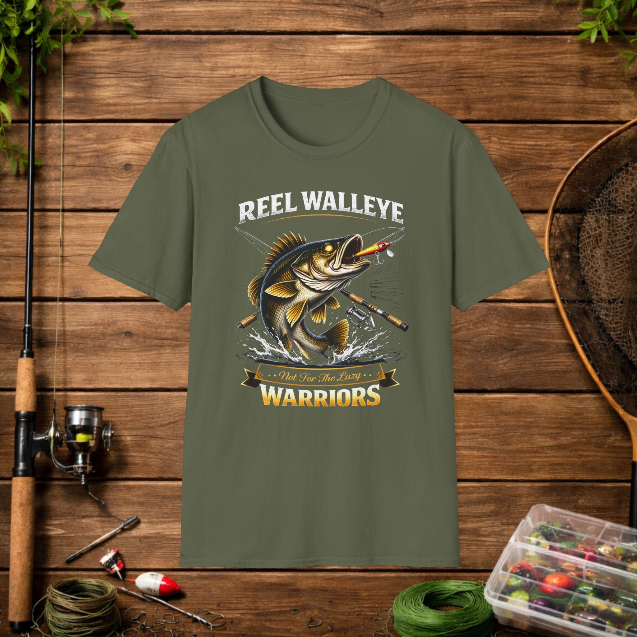 Reel Walleye Warriors Fishing Shirt – Walleye Angler Tee – Funny Walleye Fishing Apparel – Fisherman Gift