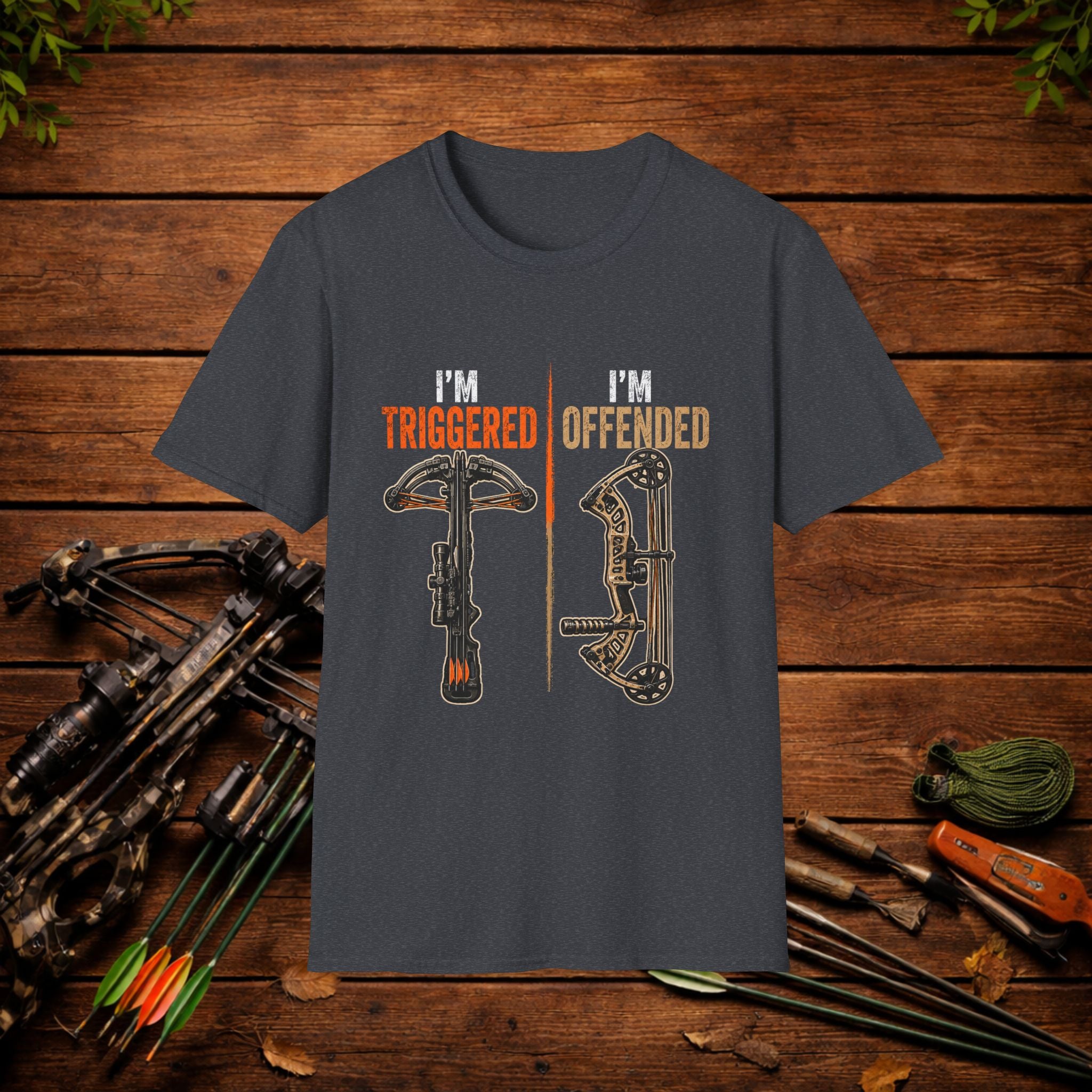 I'm Triggered, I'm Offended Crossbow T-Shirt – Funny Hunting Tee