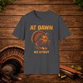 At Dawn We Strut Turkey Hunting Shirt – Vintage Gobbler Tee – Spring Turkey Season Hunting Apparel – Hunter Gift