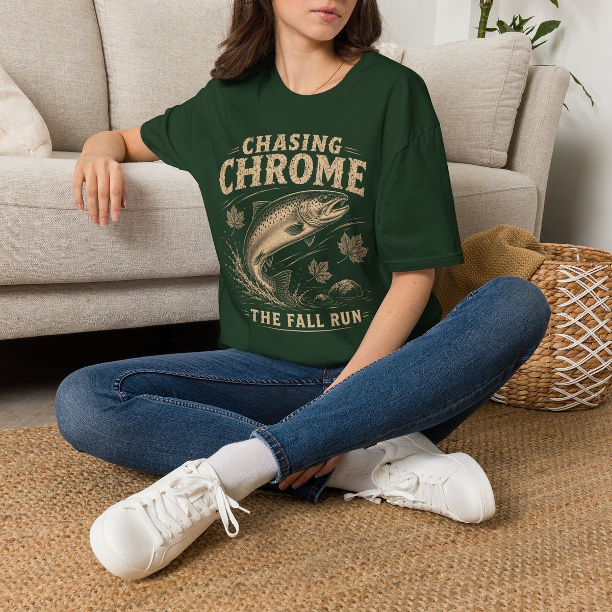 Chasing Chrome Fishing T-Shirt — The Fall Run Trout Tee