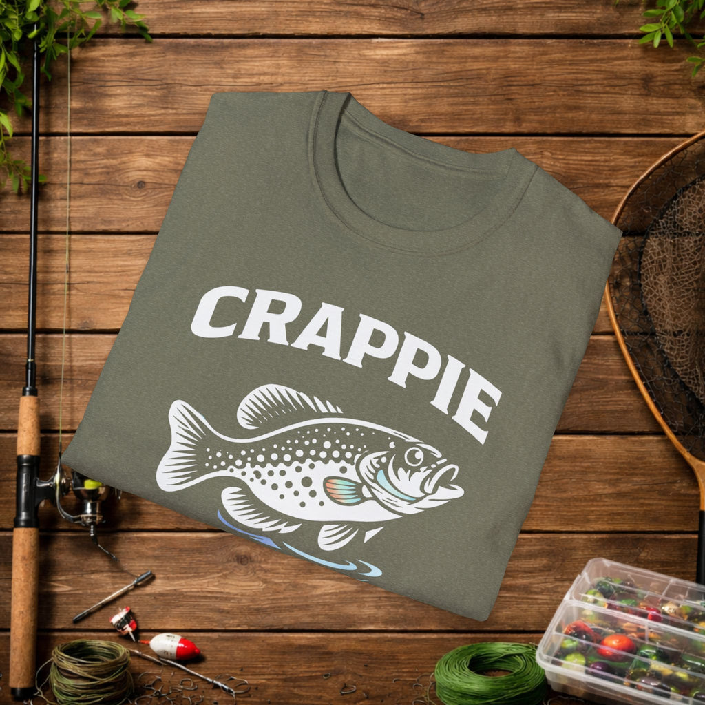 Crappie Addict Fishing T-Shirt – Crappie Angler Graphic Tee