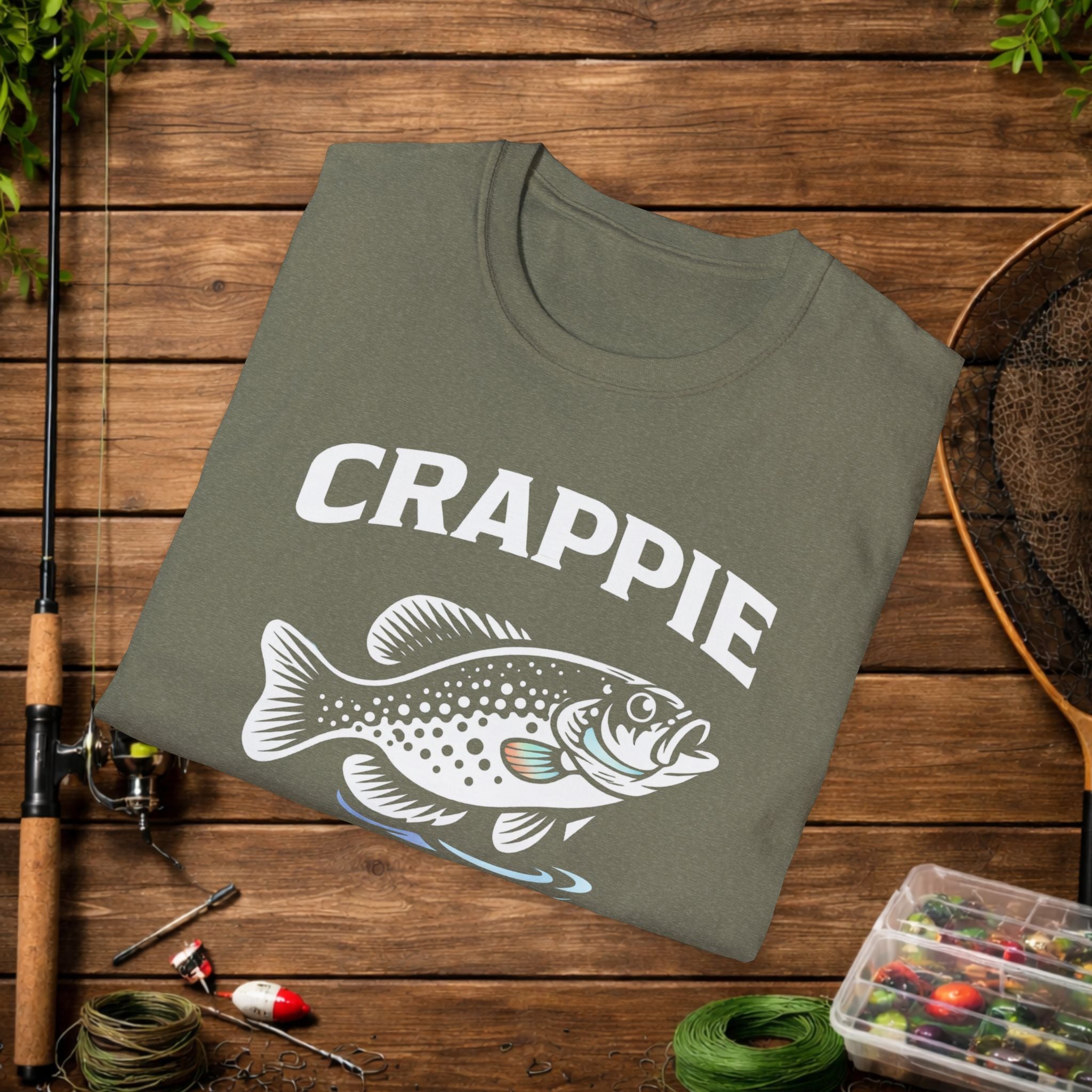 Crappie Addict Fishing T-Shirt – Crappie Angler Graphic Tee