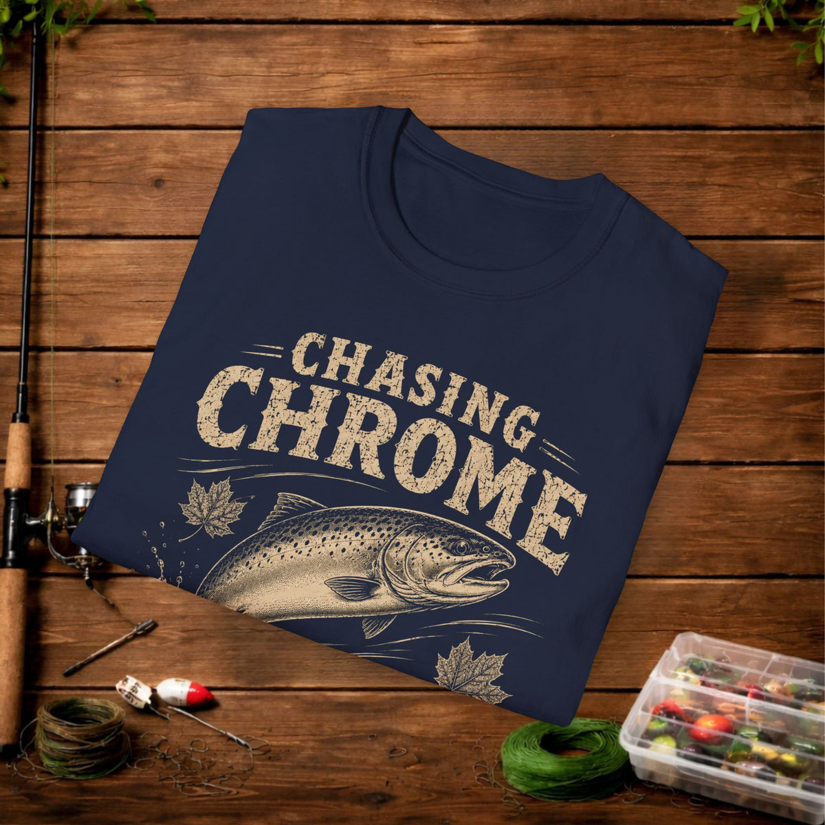 Chasing Chrome Fishing T-Shirt — The Fall Run Trout Tee