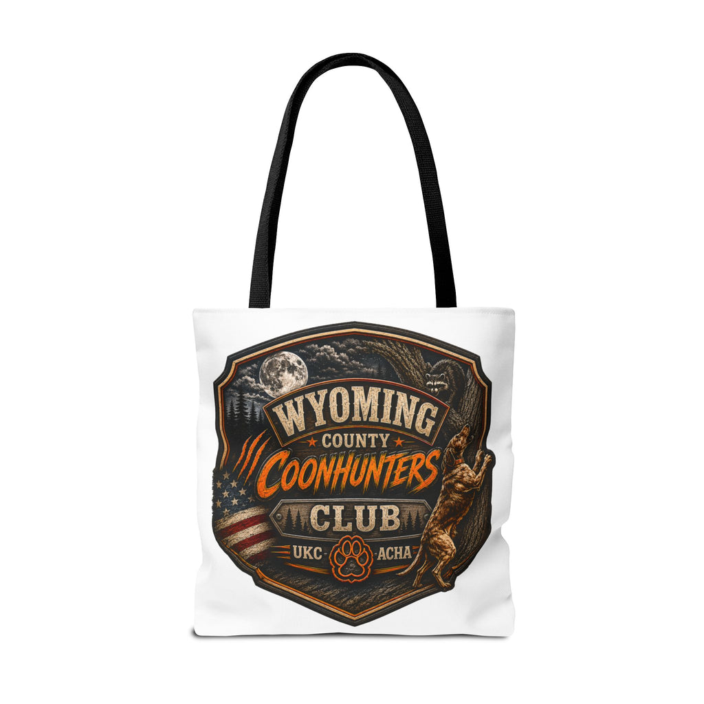 Coonhunters Club Wyoming Tote Bag — Vintage Hunting Patch Design