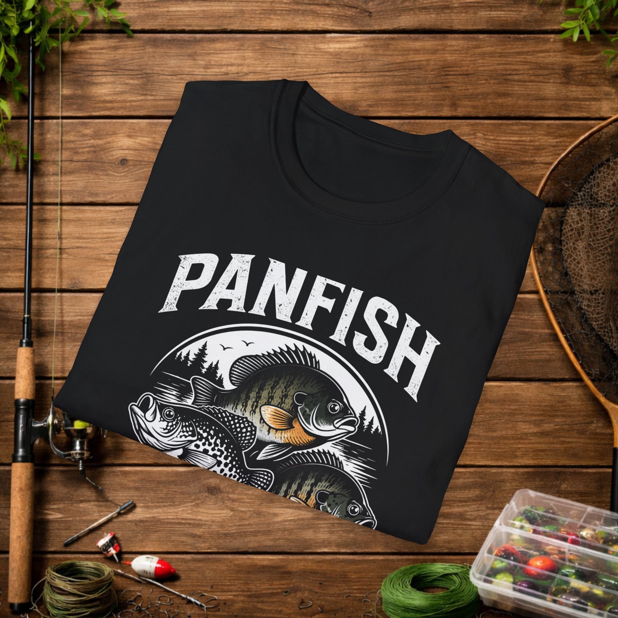 Panfish Addict Fishing T-Shirt – Bluegill Crappie Sunfish Angler Tee