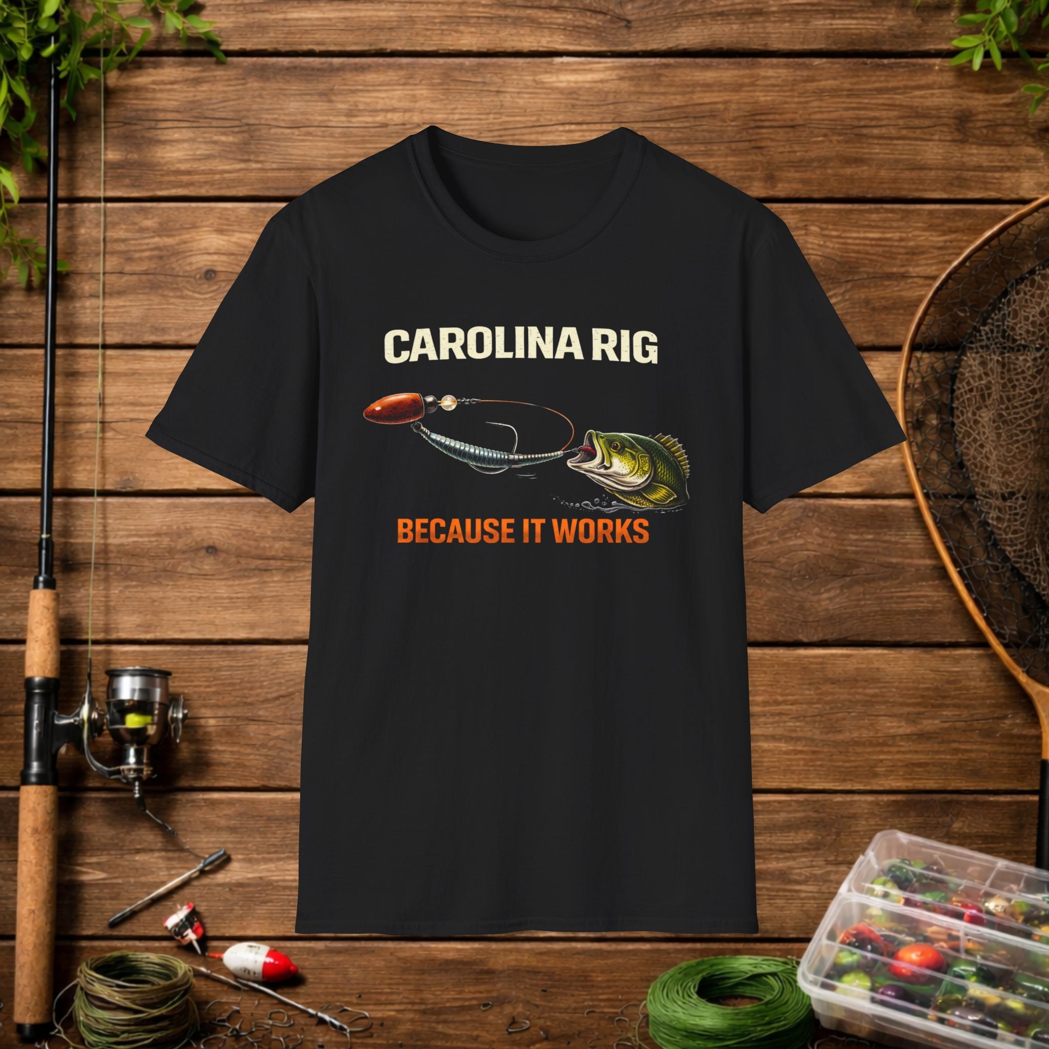 Carolina Rig Shirt – Because It Works Fishing Tee – Bass Fishing Rig Shirt – Funny Fishing Shirt for Anglers