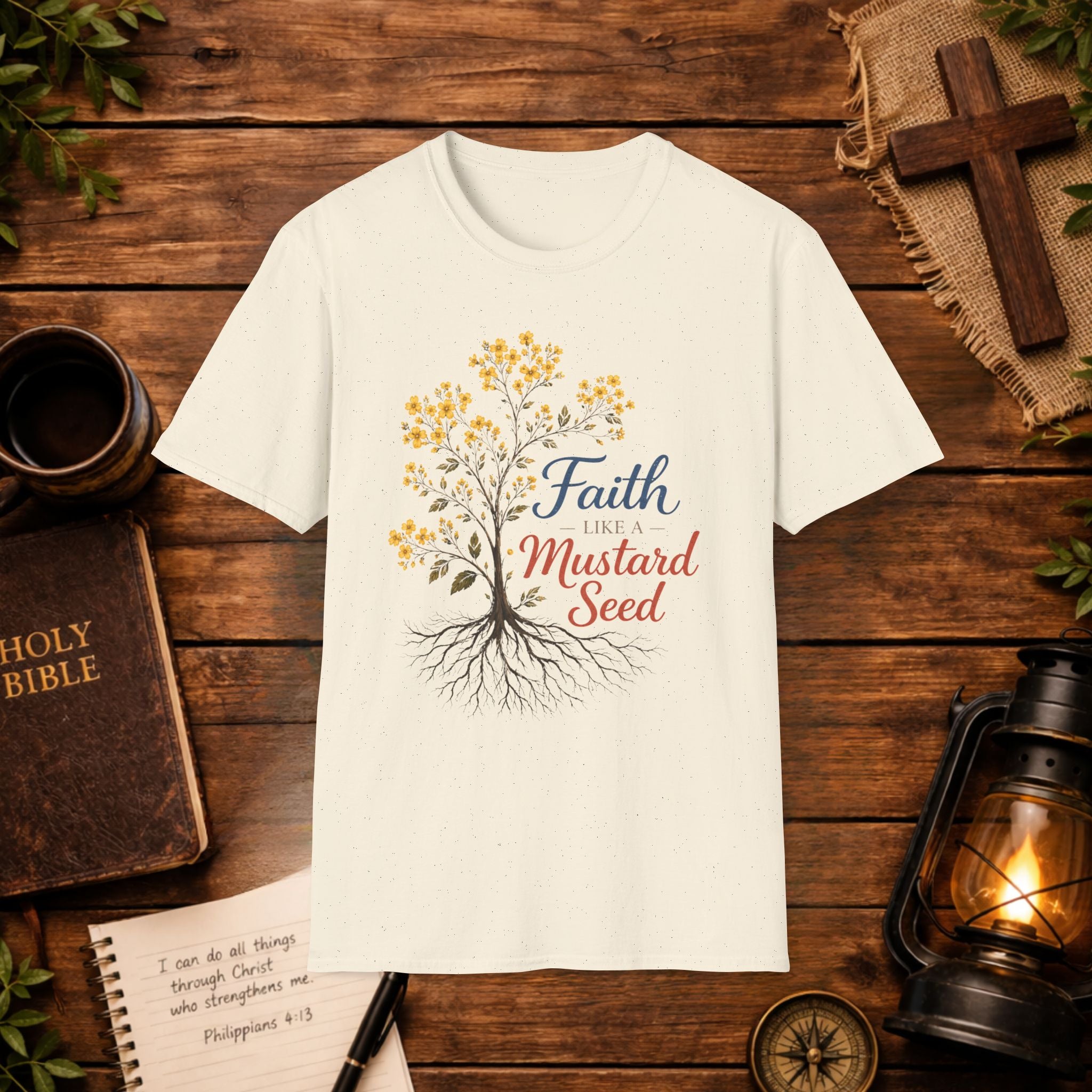 Faith Like a Mustard Seed T-Shirt — Christian Inspirational Tee