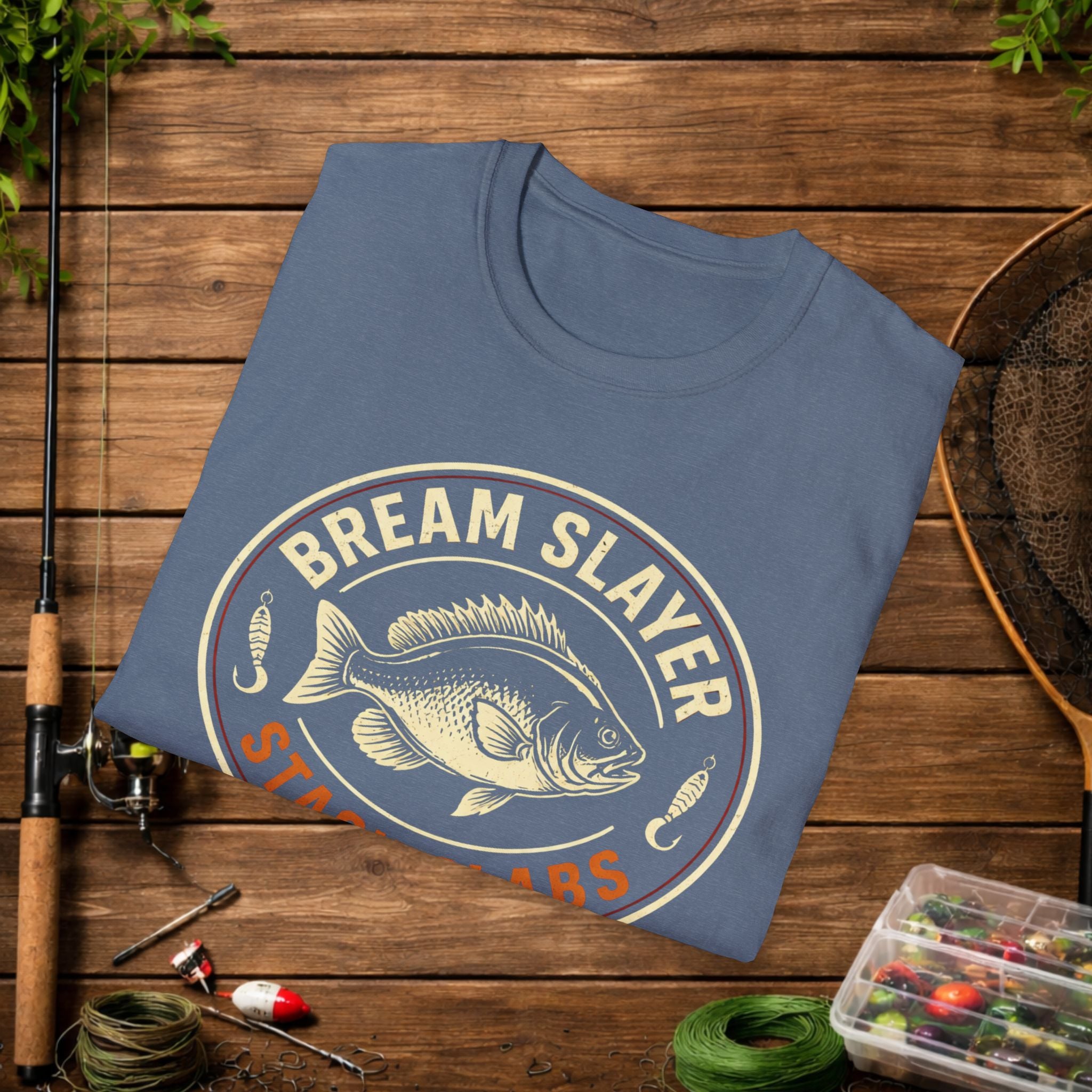 Bream Slayer Shirt – Stack Slabs Fishing Tee – Panfish Angler Badge Shirt – Crappie & Bluegill Fishing Shirt