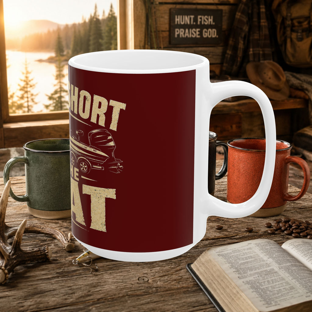 Boat Lover Mug — "Life Is Short Buy The Boat" Ceramic Coffee Cup (11oz, 15oz)