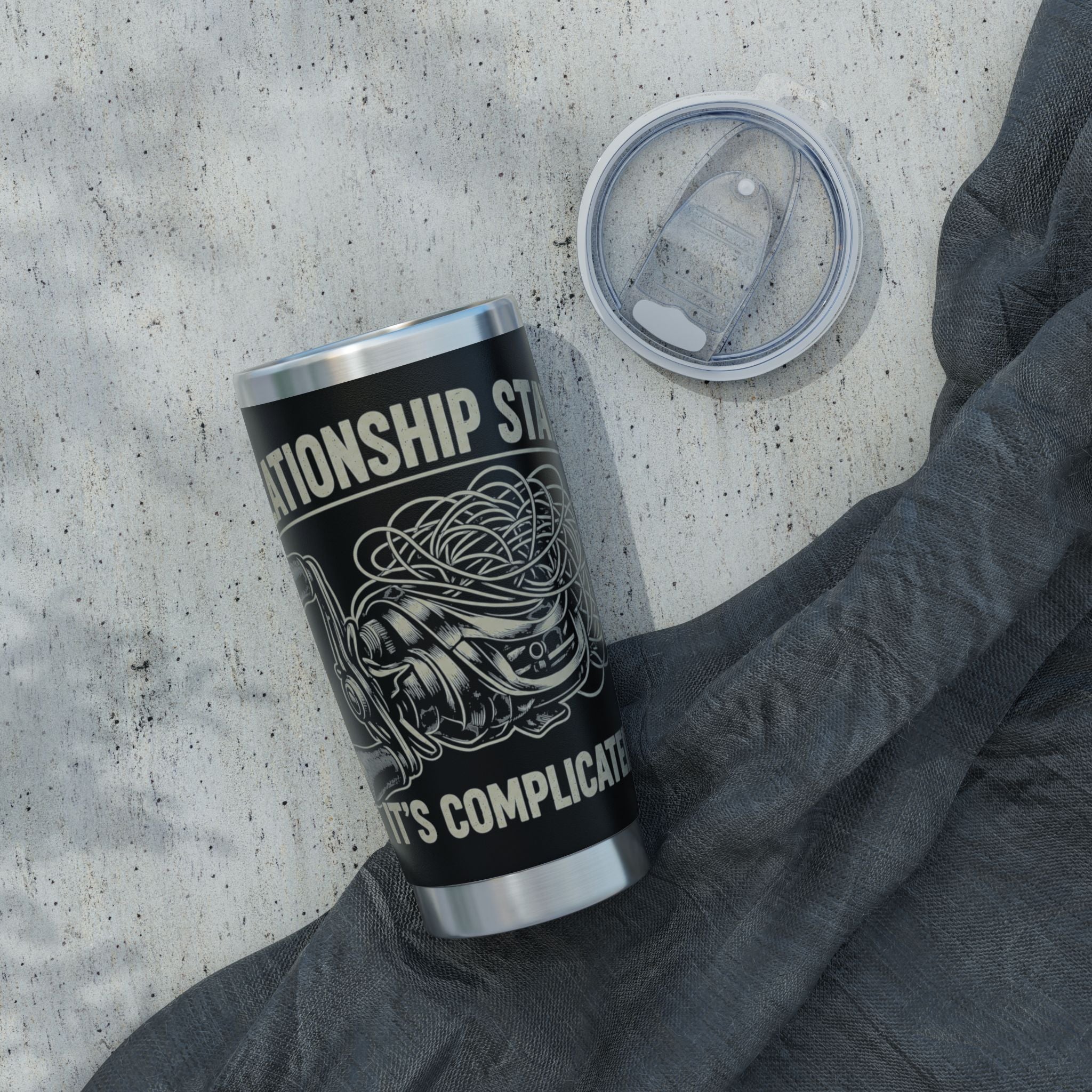 Fishing Knot Tumbler – 'Relationship Status: It's Complicated' 20oz Insulated Travel Cup