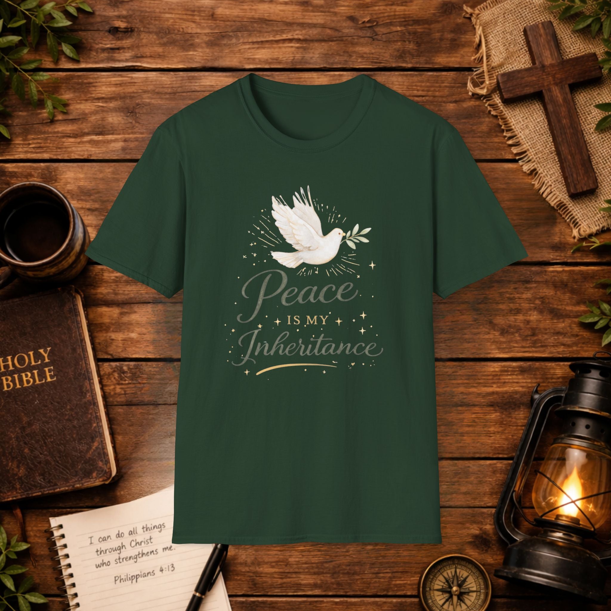 Peace Is My Inheritance T-Shirt — Dove Faith Inspirational Tee