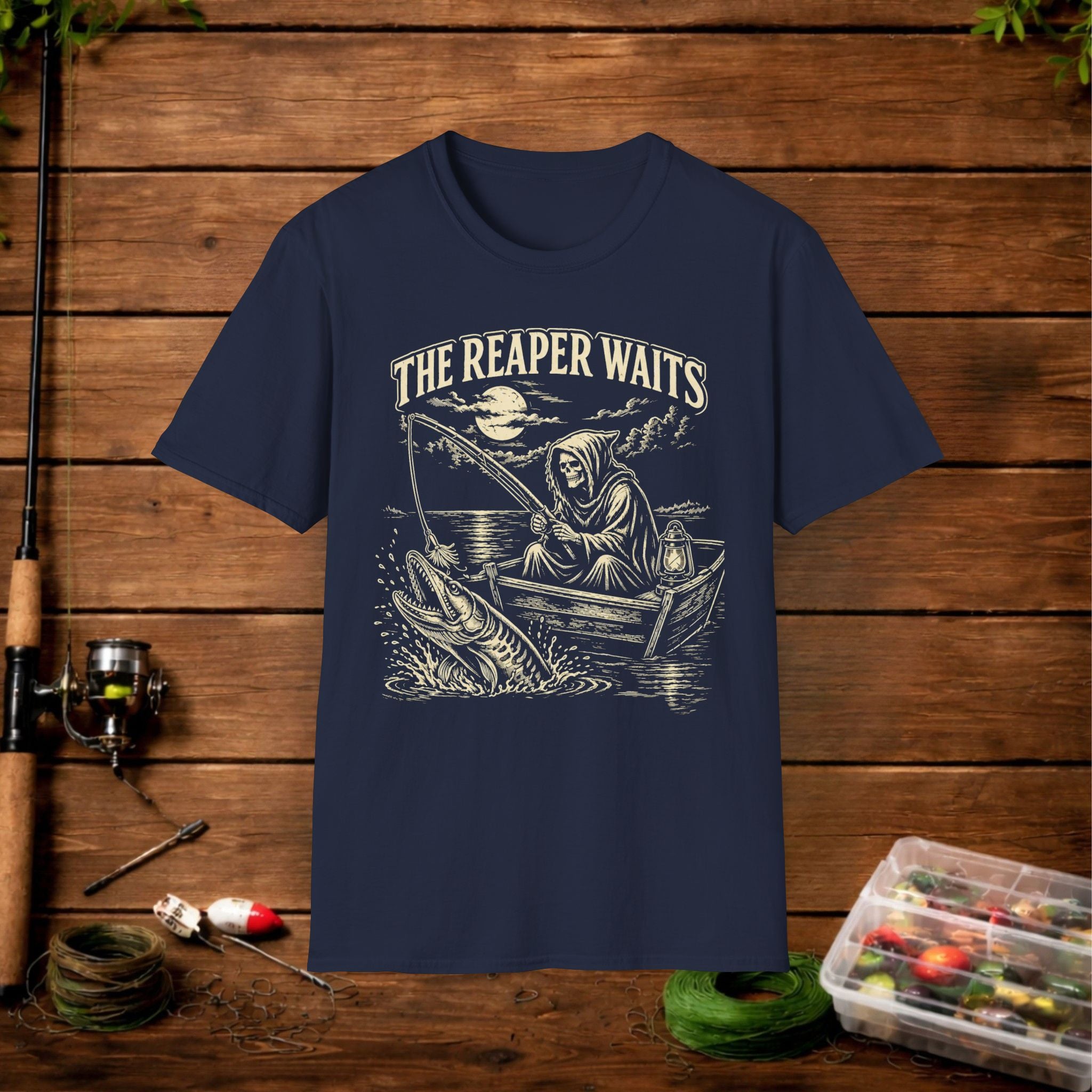 T-Shirt — "The Reaper Waits" Vintage Grim Reaper Graphic
