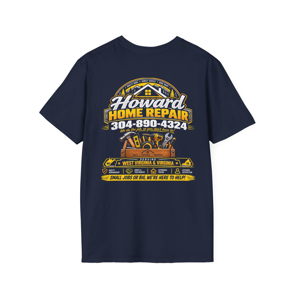 Home Repair Logo T‑Shirt — Howard Home Repair Branded Tee with Phone Number