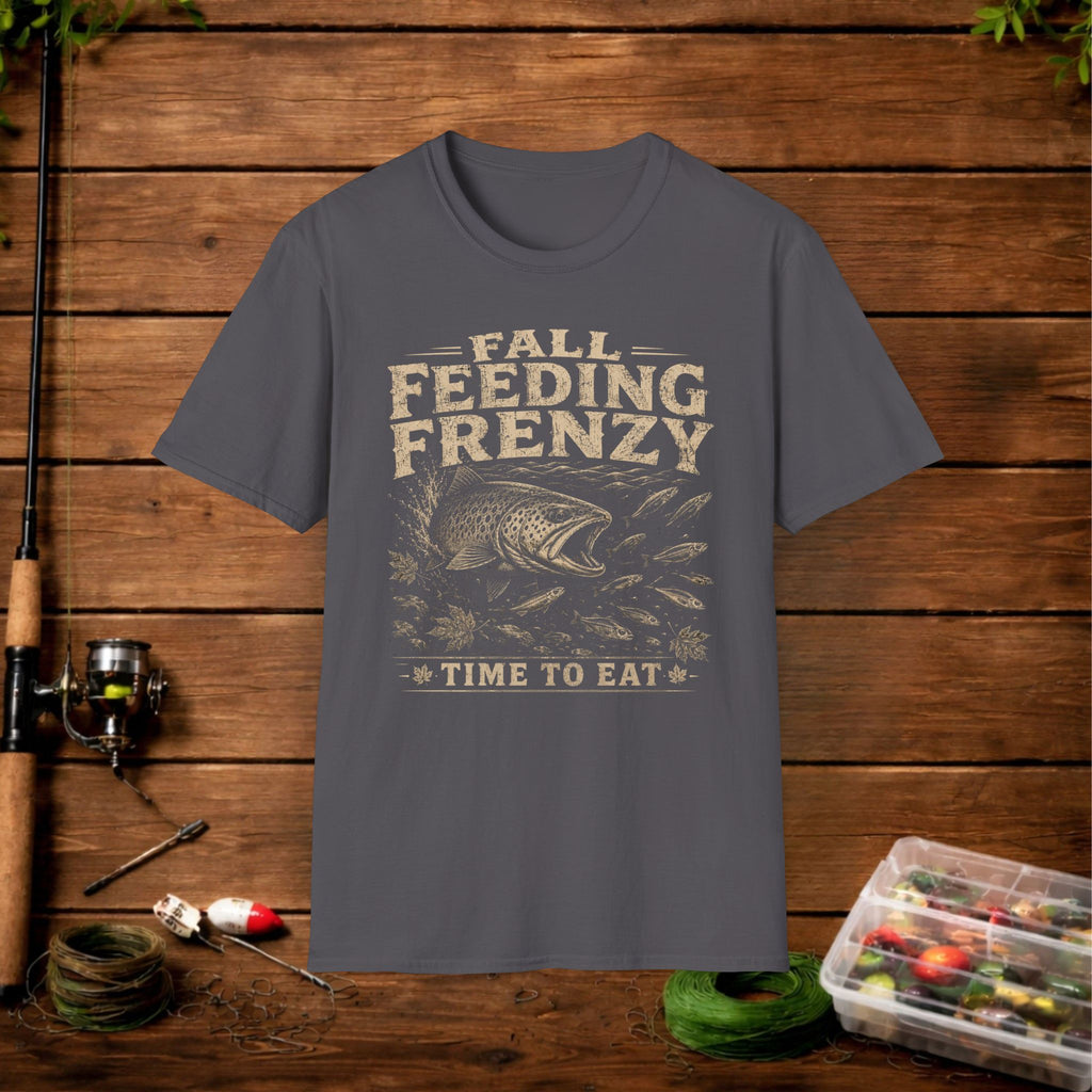 Fall Feeding Frenzy Fishing T‑Shirt — Time to Eat Angler Tee