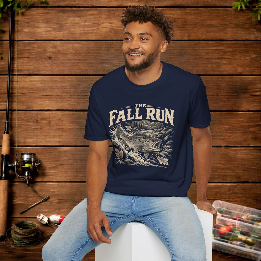 The Fall Run Fishing T-Shirt — Vintage Trout Design