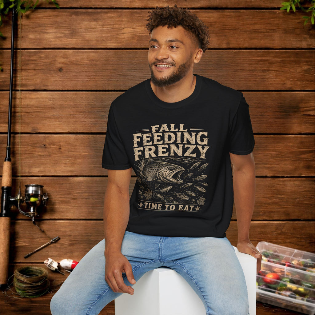 Fall Feeding Frenzy Fishing T‑Shirt — Time to Eat Angler Tee