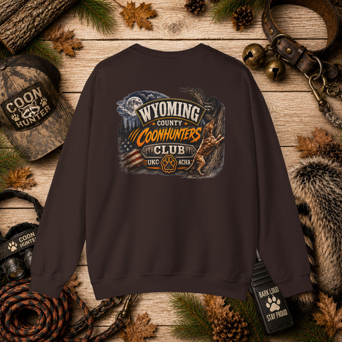 Wyoming Coonhunters Club Crewneck Sweatshirt