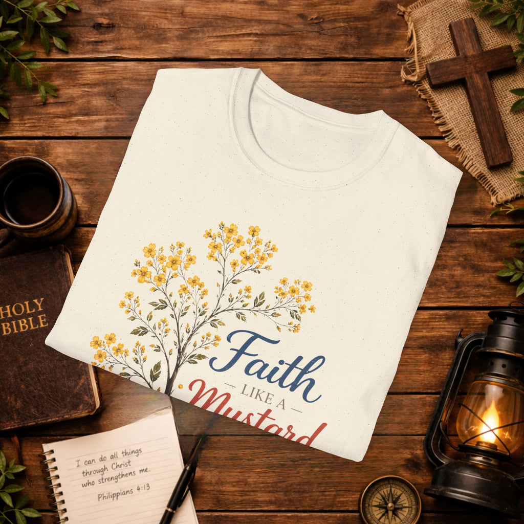 Faith Like a Mustard Seed T-Shirt — Christian Inspirational Tee