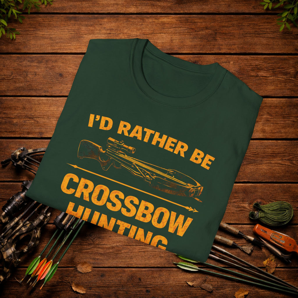 I’d Rather Be Crossbow Hunting Shirt – Deer Hunter Tee – Bowhunter Apparel – Archery Season Shirt – Hunter Gift