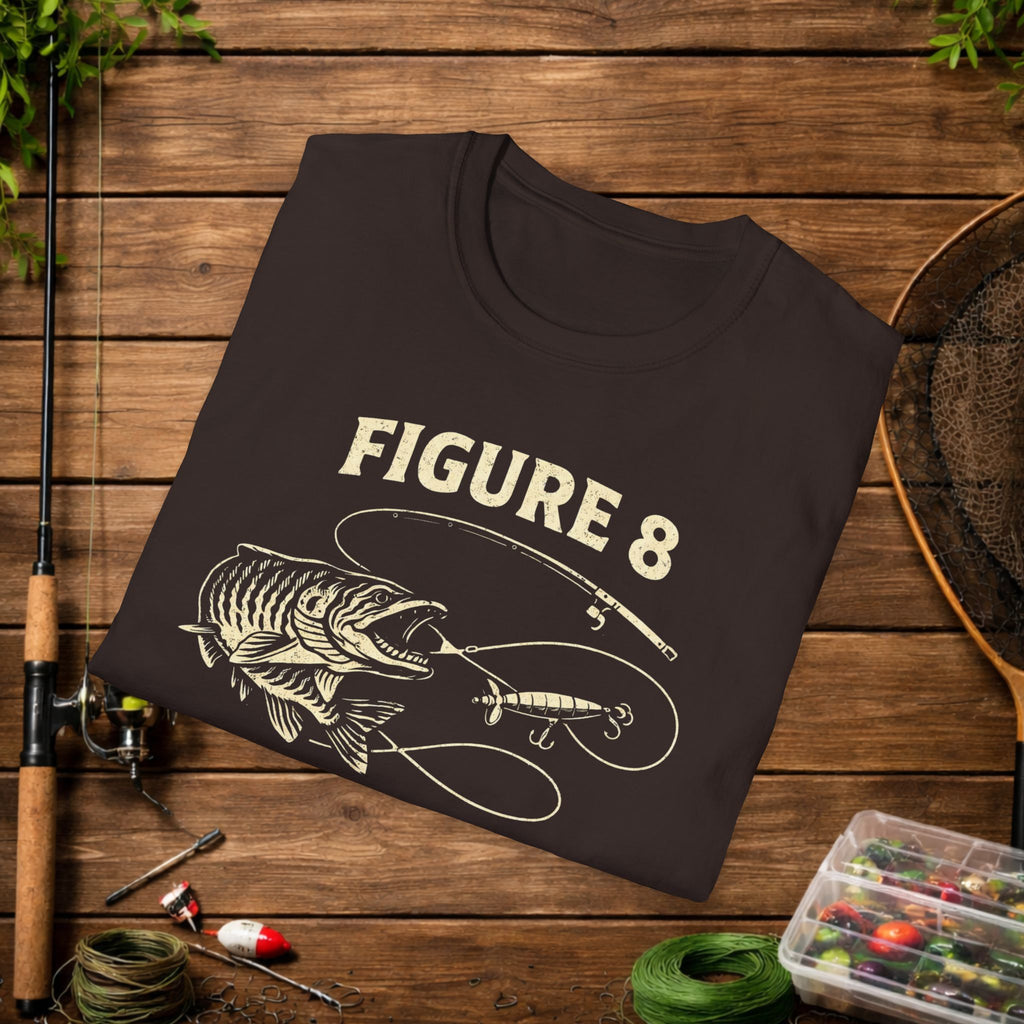 Figure 8 Musky Shirt – Musky Fishing Tee – Muskellunge Angler Apparel – Vintage Fishing Design