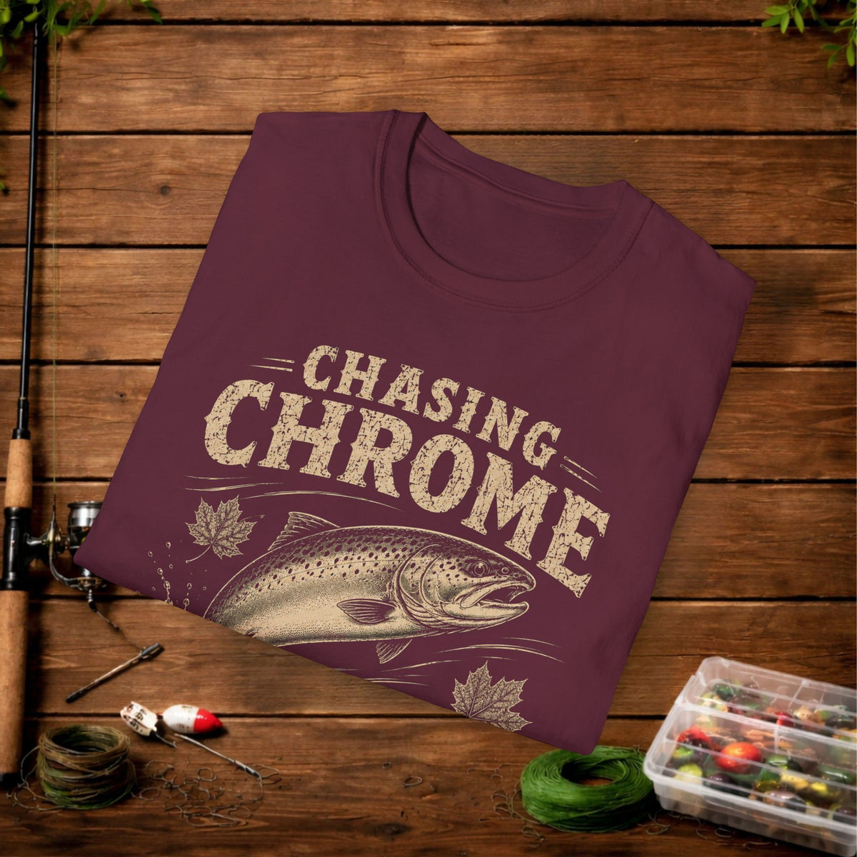 Chasing Chrome Fishing T-Shirt — The Fall Run Trout Tee
