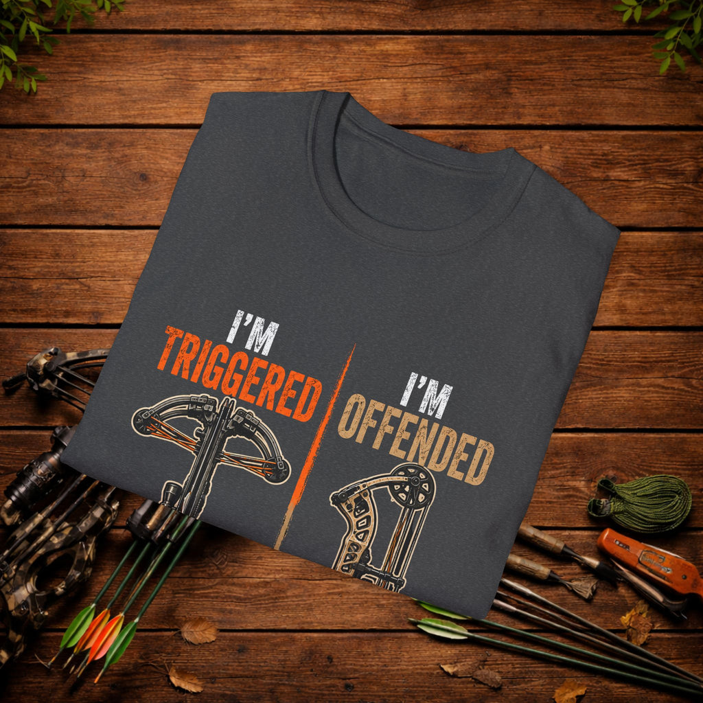 I'm Triggered, I'm Offended Crossbow T-Shirt – Funny Hunting Tee