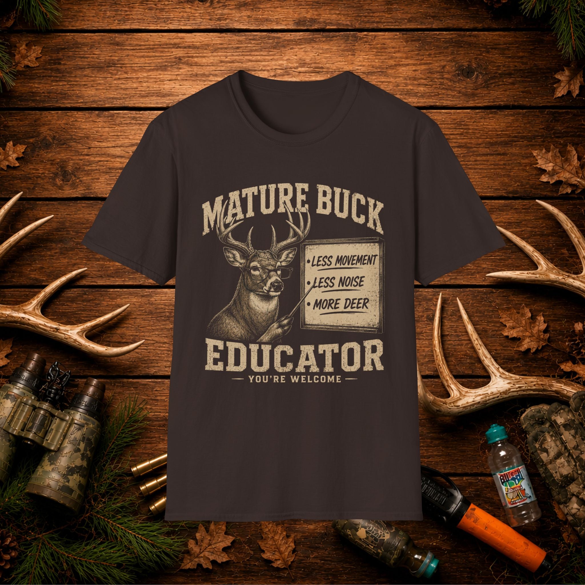 Mature Buck Educator T-Shirt — Funny Deer Hunting Tee