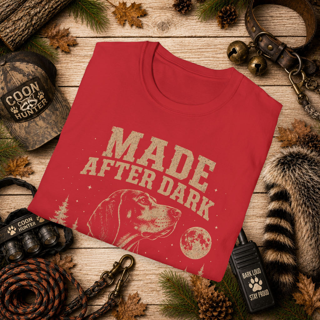 Made After Dark Coonhunter T-Shirt | Vintage Night Hunting Coonhound Tee | Wild Wonderful Wear