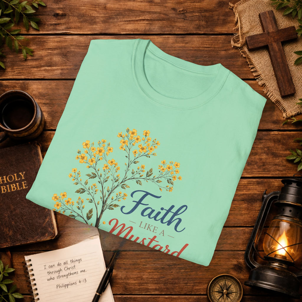 Faith Like a Mustard Seed T-Shirt — Christian Inspirational Tee