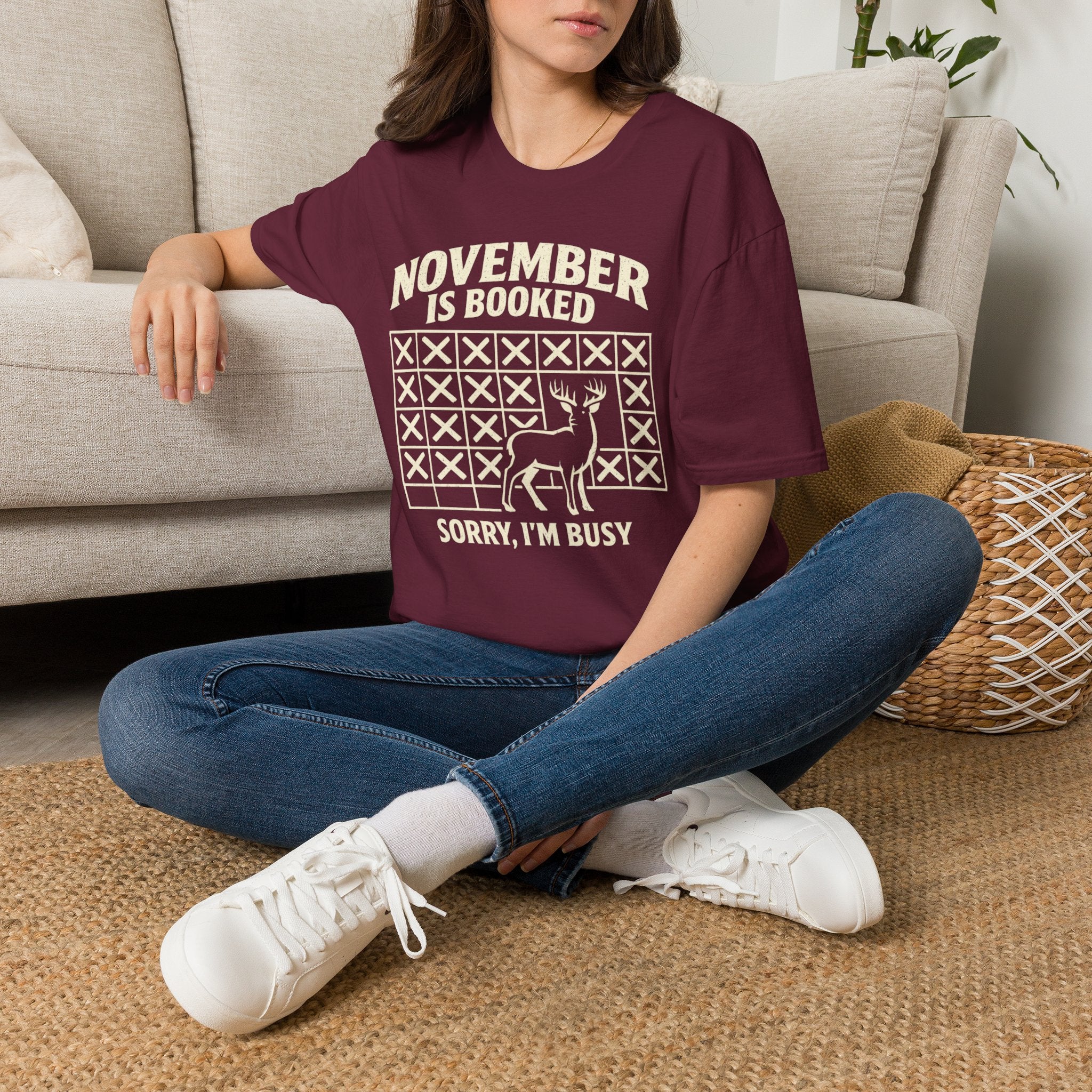 November Is Booked T-Shirt — Deer Hunting Season Graphic Tee