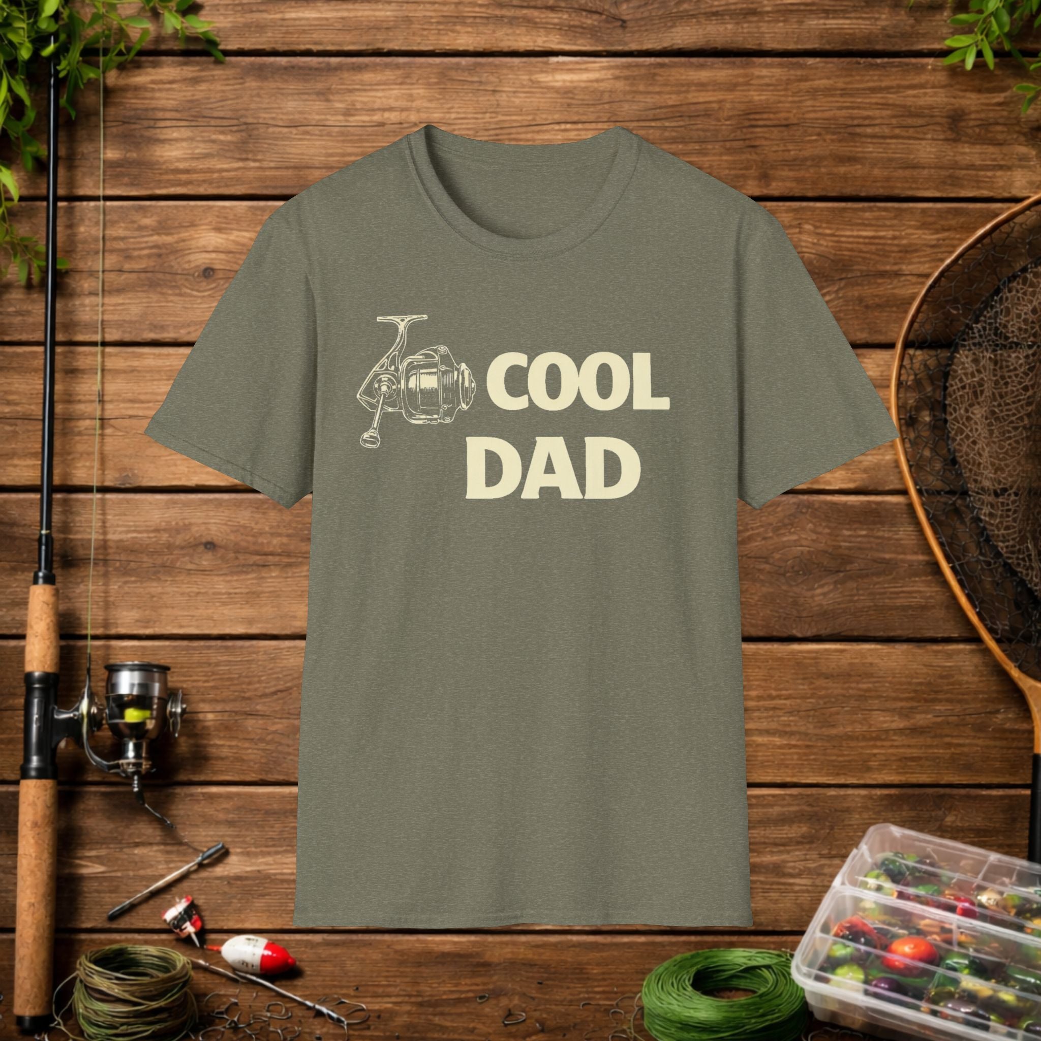 Cool Dad Fishing T-Shirt — Retro Fishing Reel Tee for Dad, Father’s Day Gift