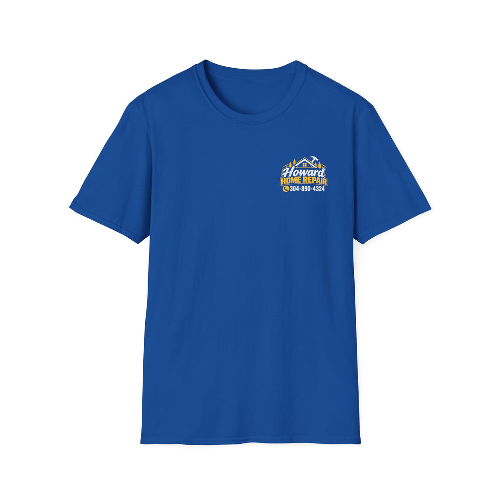 Howard Home Repair Logo T-Shirt — Phone Number Workwear Tee