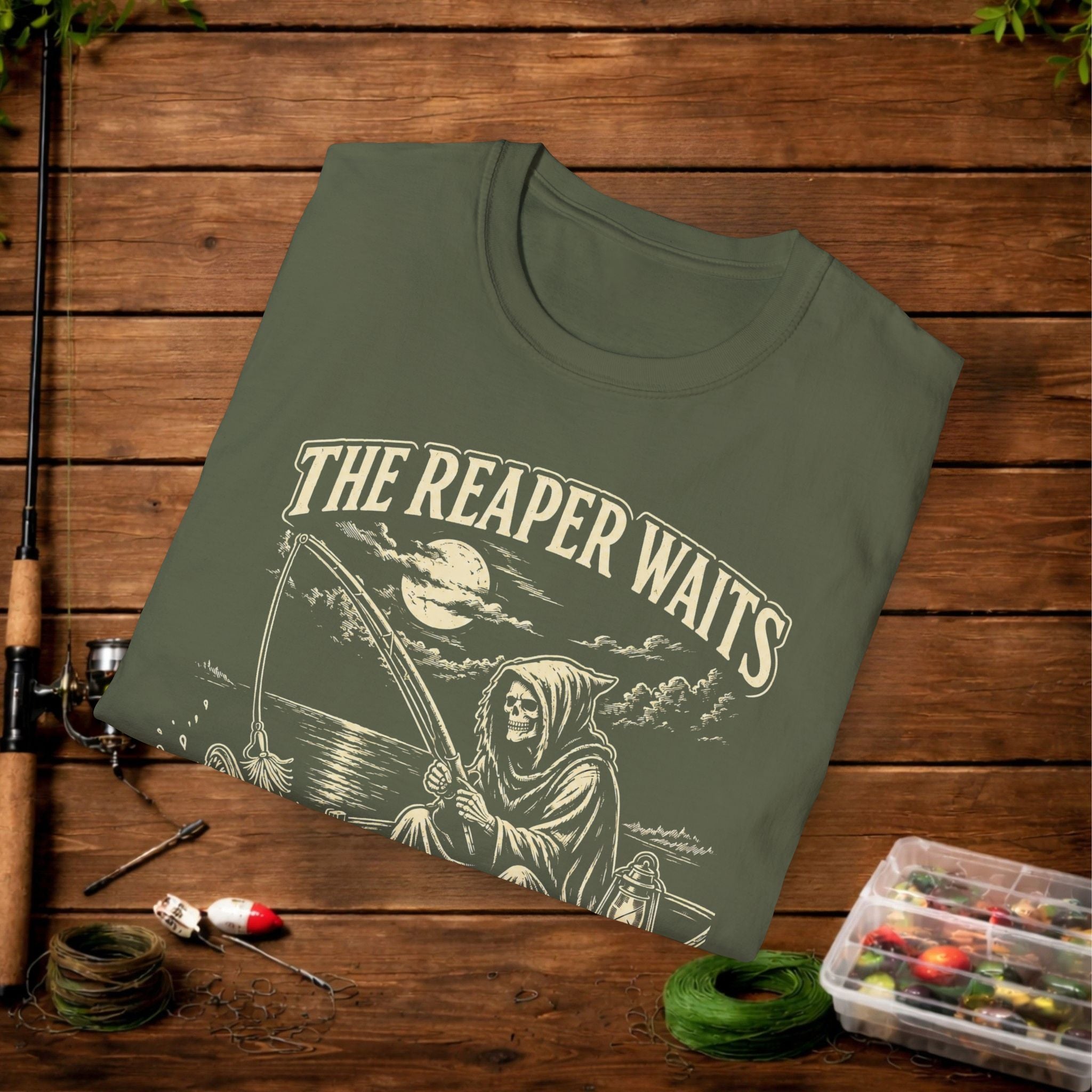 T-Shirt — "The Reaper Waits" Vintage Grim Reaper Graphic
