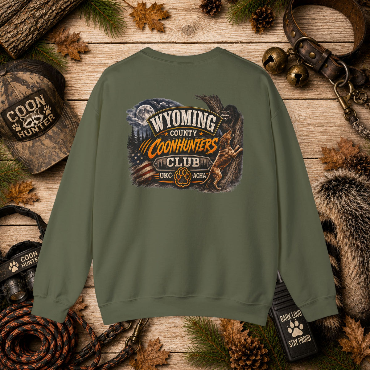 Wyoming Coonhunters Club Crewneck Sweatshirt