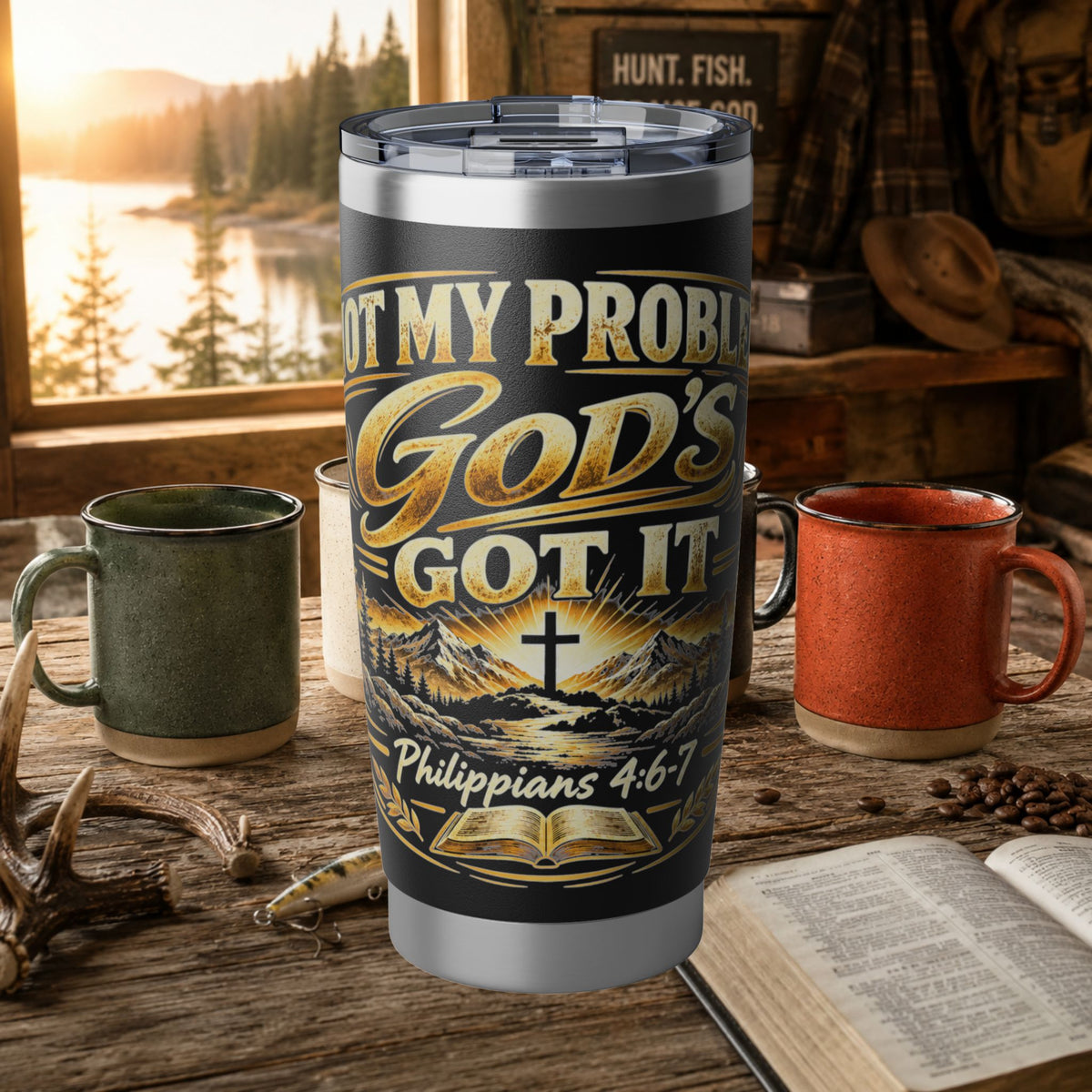 God's Got It 20oz Tumbler — Philippians 4:7 Inspirational Travel Mug