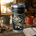 Black Crappie Fishing 20oz Insulated Tumbler – Vintage Angler Travel Mug | Gift for Fishermen