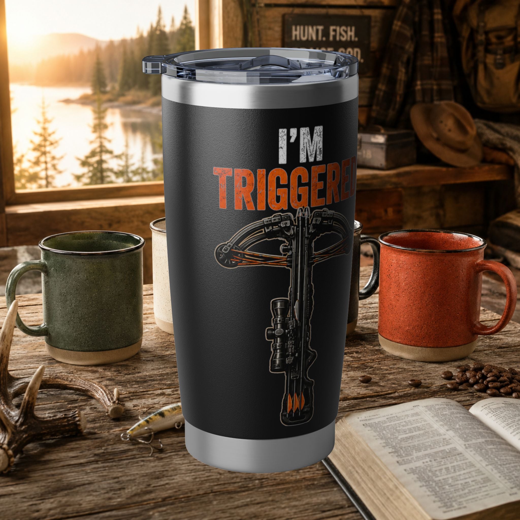 I'm Triggered, I'm Offended 20oz Insulated Tumbler – Funny Hunting Travel Mug